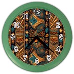 Tribal Chic Color Wall Clock Front