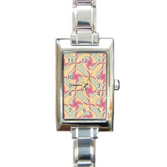 Abstract Pattern Design Scrapbooking Rectangle Italian Charm Watch