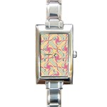 Abstract Pattern Design Scrapbooking Rectangle Italian Charm Watch Front