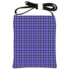 Blue Tartan Plaid 1 Shoulder Sling Bag by dressshop