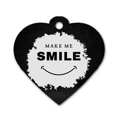 Black And White Simple Make Me Smile T Shirt 20250203 014057 0000 Dog Tag Heart (one Side) by Cowcow2005