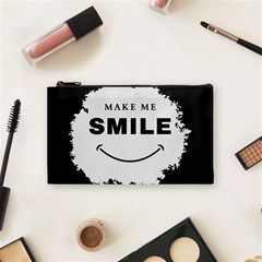 Black And White Simple Make Me Smile T Shirt 20250203 014057 0000 Cosmetic Bag (small) by Cowcow2005