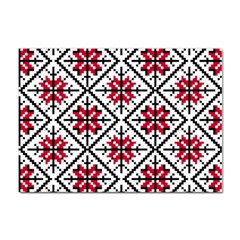 Ukrainian Folk Seamless Pattern Ornament Ethnic Ornament Border Element Traditional Art Sticker A4 (10 Pack) by Grandong