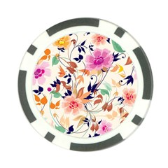 Abstract Floral Background Poker Chip Card Guard