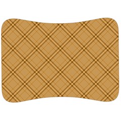 Autumn Fall Plaid Tartan 1 Diagonal Velour Seat Head Rest Cushion by dressshop