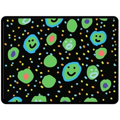 Doodle Dot Drawing Two Sides Fleece Blanket (large) by Salmanaz77