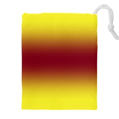 Electric Yellow To Burgundy Red Bilinear Gradient Drawstring Pouch (5xl) by GradientsOmbre