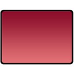 Burgundy Red To Coral Pink Linear Gradient Two Sides Fleece Blanket (Large) 80 x60  Blanket Back