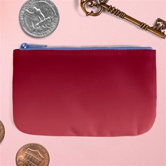 Burgundy Red To Coral Pink Linear Gradient Large Coin Purse by GradientsOmbre