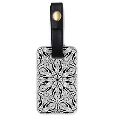 Seamless Tiling Pattern Hand Drawn Black White Luggage Tag (one Side)