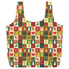 Template Christmas Pattern Full Print Recycle Bag (xxl) by Proyonanggan