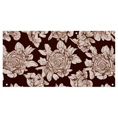 Mid Century Retro Floral 1970s 1960s Pattern 106 Banner And Sign 8  X 4  by violetheavensky