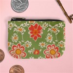 Retro 40s 50s Mexico Flowers Pattern 3 Mini Coin Purse Front