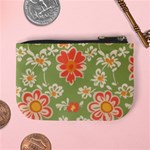 Retro 40s 50s Mexico Flowers Pattern 3 Mini Coin Purse Back