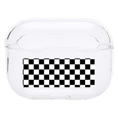 Pattern Checkered Squares Black White Pattern Hard Pc Airpods Pro Case by Sabxi