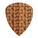 Mid Century Retro Floral 1970s 1960s Pattern 62 Wood Guitar Pick (Set of 10) Front